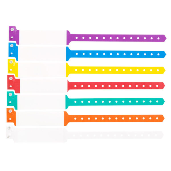 Bracelet de plastique adulte/pédiatrique avec surface d'impression blanche