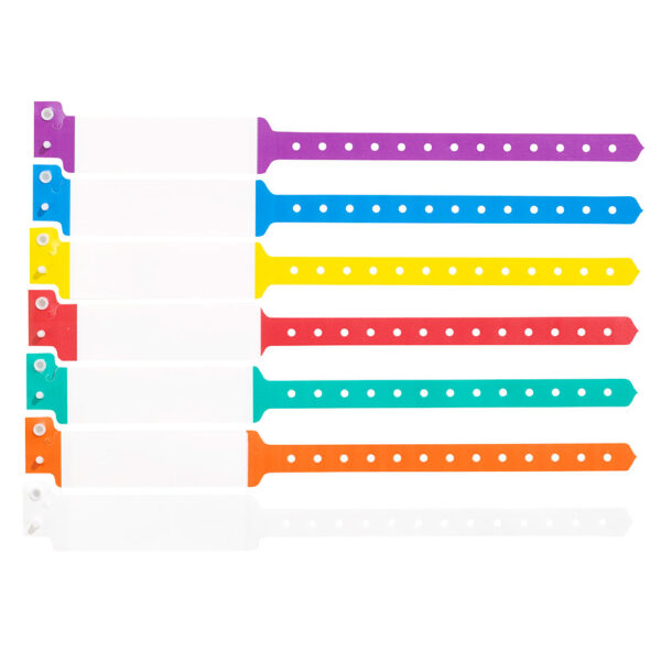 Bracelet de plastique adulte avec surface d'impression blanche