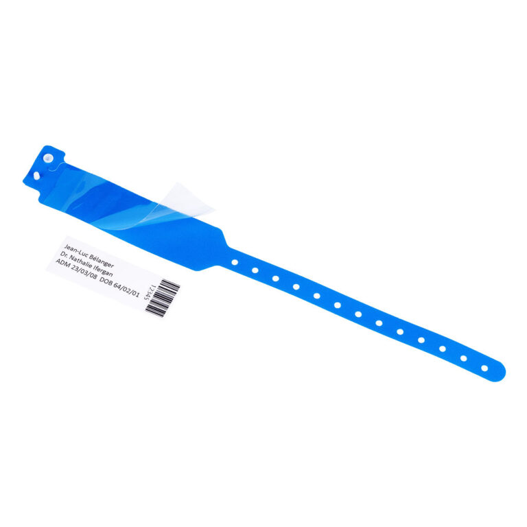 Safeguard Insert Wristbands - Blue Adult Size Trilaminate Closure (Pack Of 250)