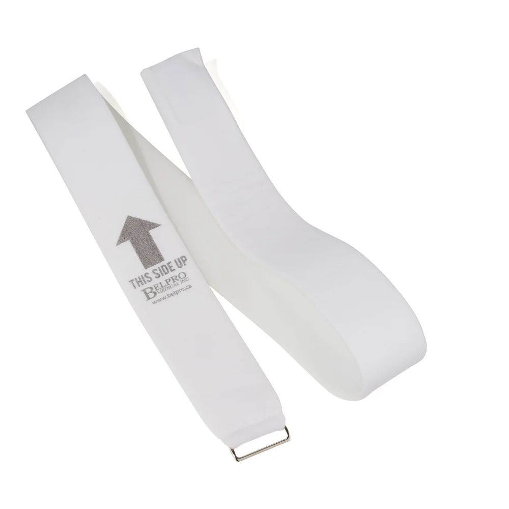 Disposable positioning strap with metal ring